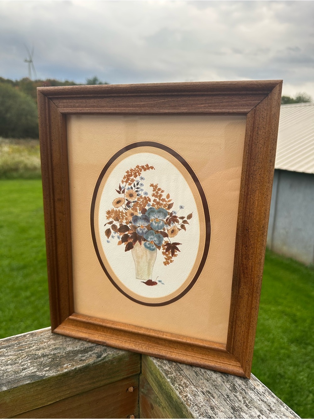 Vintage Framed Rustic Watercolor Print